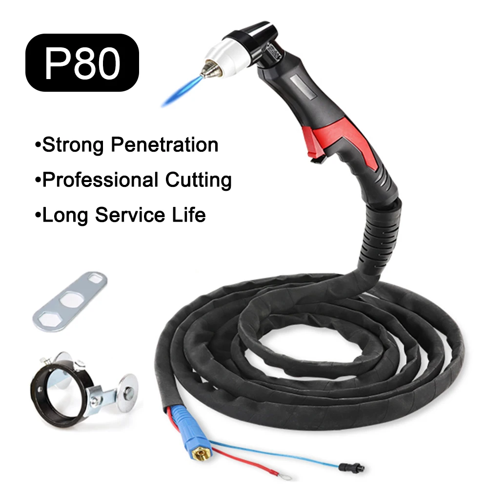 4–20 Meter professionelle P80 Torch Plasmaschneidbrenner Pilot Arc HF Plasmaschneider für luftgekühlte Plasmaschneidemaschine Image