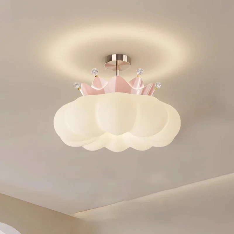 2025, neue Krone, LED-Pendelleuchte, Kinderzimmer, Restaurant, Junge, Mädchen, Schlafzimmer mit Fernbedienung, Kronleuchter, Arbeitszimmer, Beleuchtung, Dekor