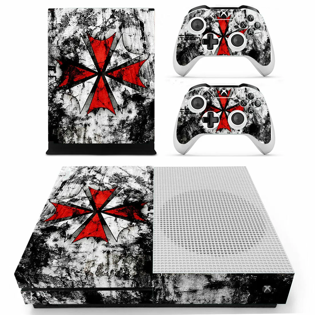 Biohazard Regenschirm-Abdeckung, Hautaufkleber, Aufkleber, Schutz für Xbox One S, Konsolensteuerungen für Xbox One Slim, Hautaufkleber, Vinyl Image