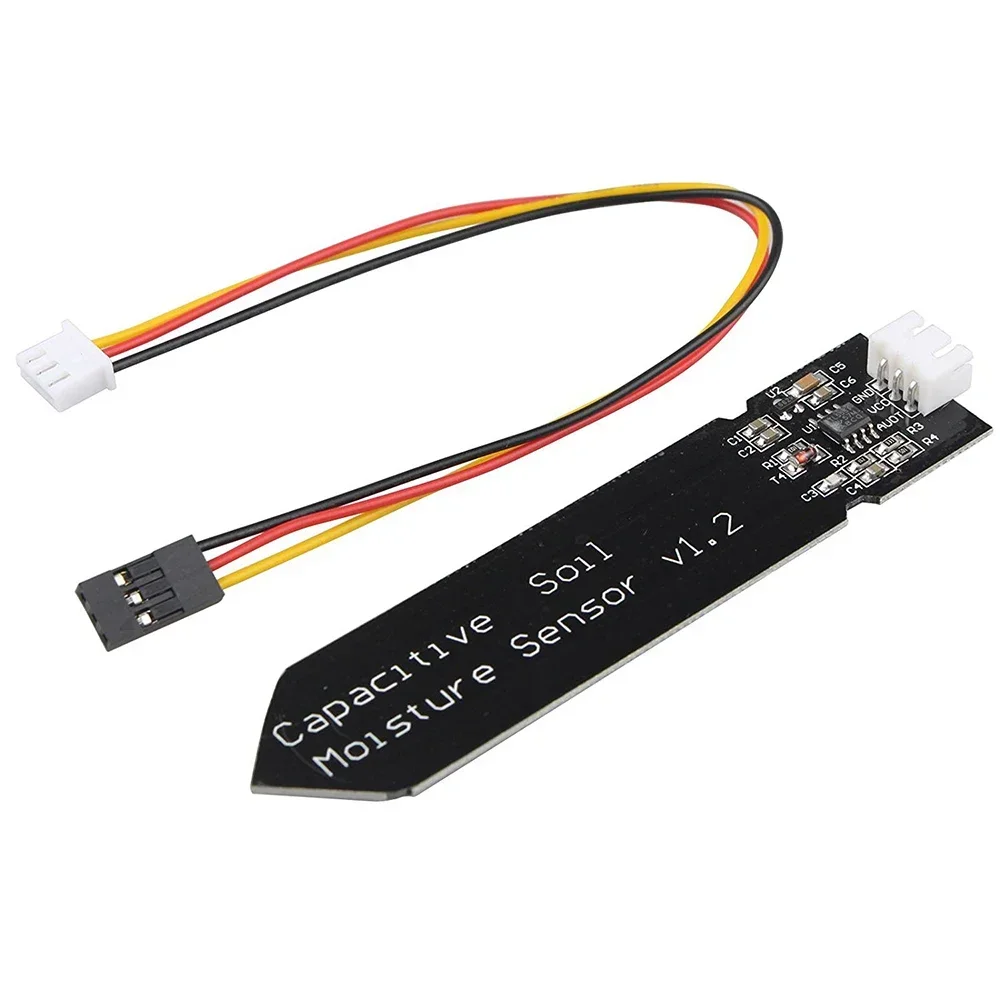 5/10PCS Kapazitives Bodenfeuchtesensormodul 3,3V-5,5V Korrosionsbeständig für Arduino/ESP32/Raspberry Pi (Analoger Ausgang) Image