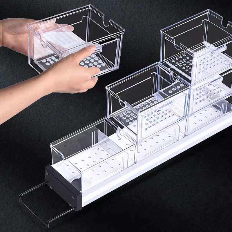 Außenfilterbox für Aquarien für Pumpe, Wasserkasten für obere Filtration, Tropfzirkulationssystem, Filterbehälter für Aquarium, Neu Image