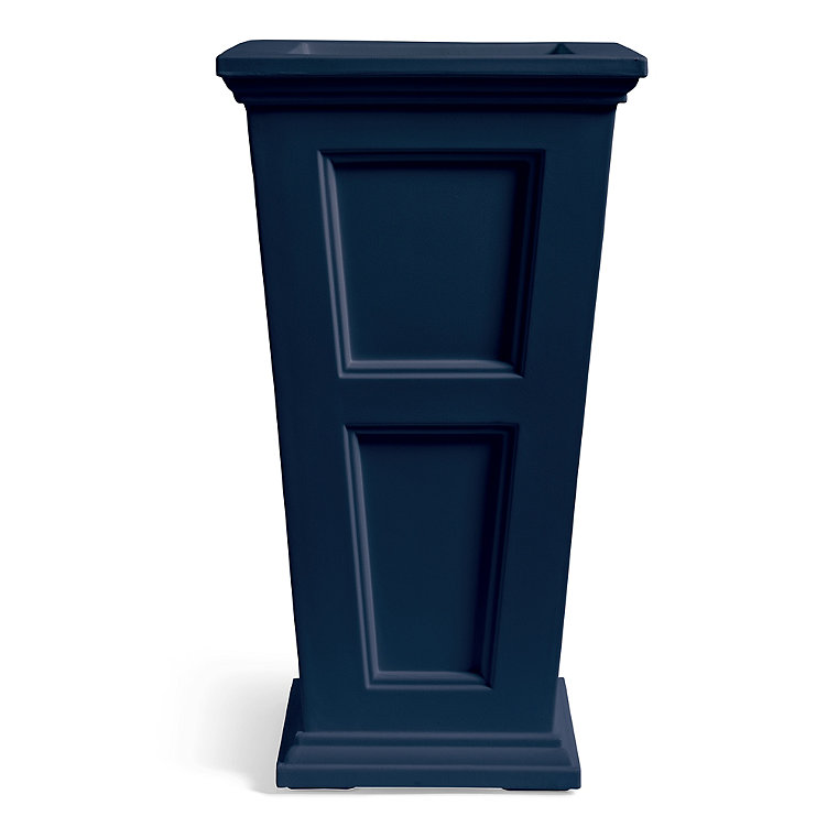 Devon Easy-Care Tall Planter - Indigo, Indigo/34" H - Grandin Road
