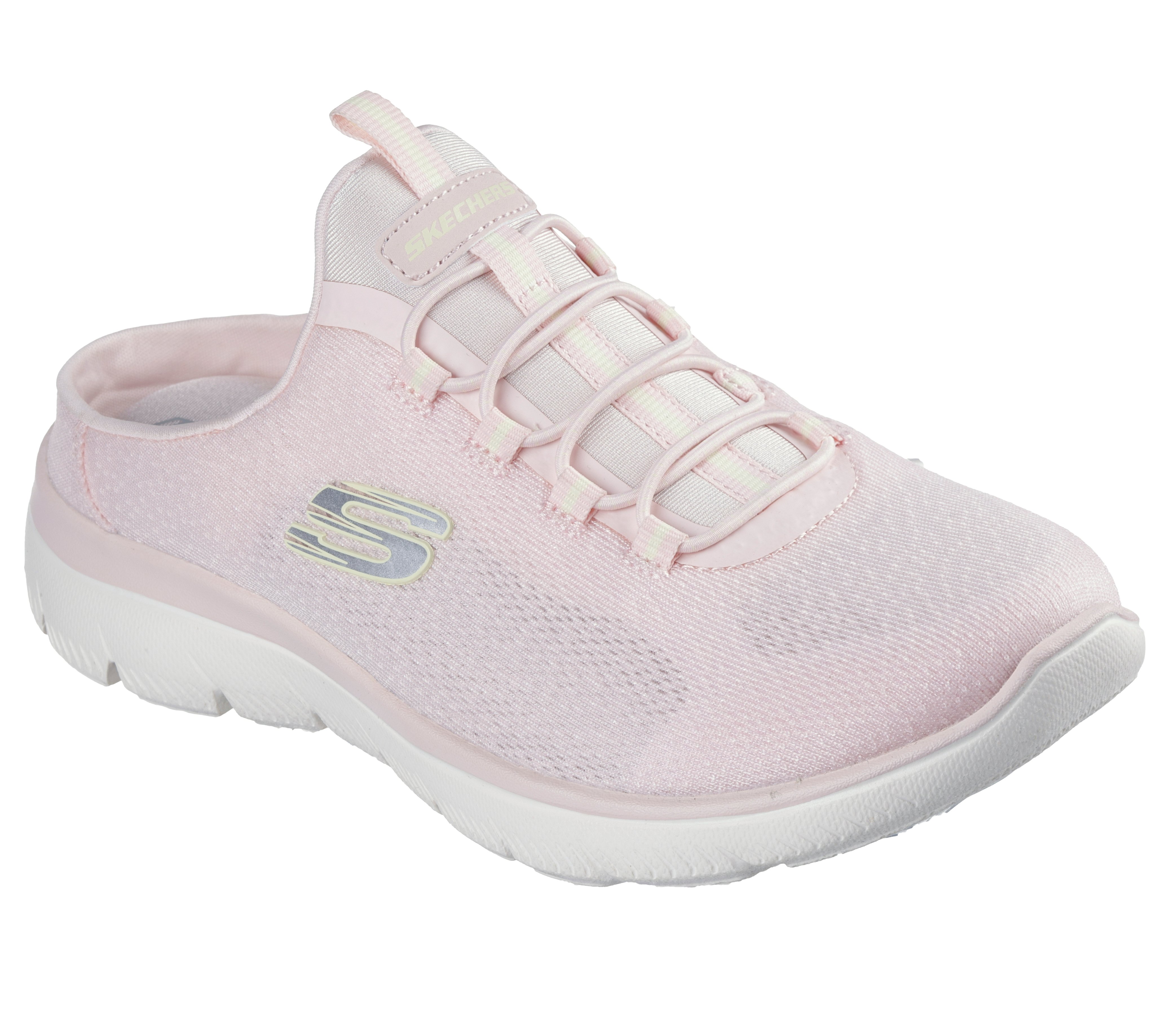 Sabot SKECHERS "SUMMITS-SIMPLY SWEET", Damen, Gr. 38, rosa, Textil, Schuhe Sabot, Freizeitschuh, Sommerschuh, Hausschuh mit weicher Innensohle