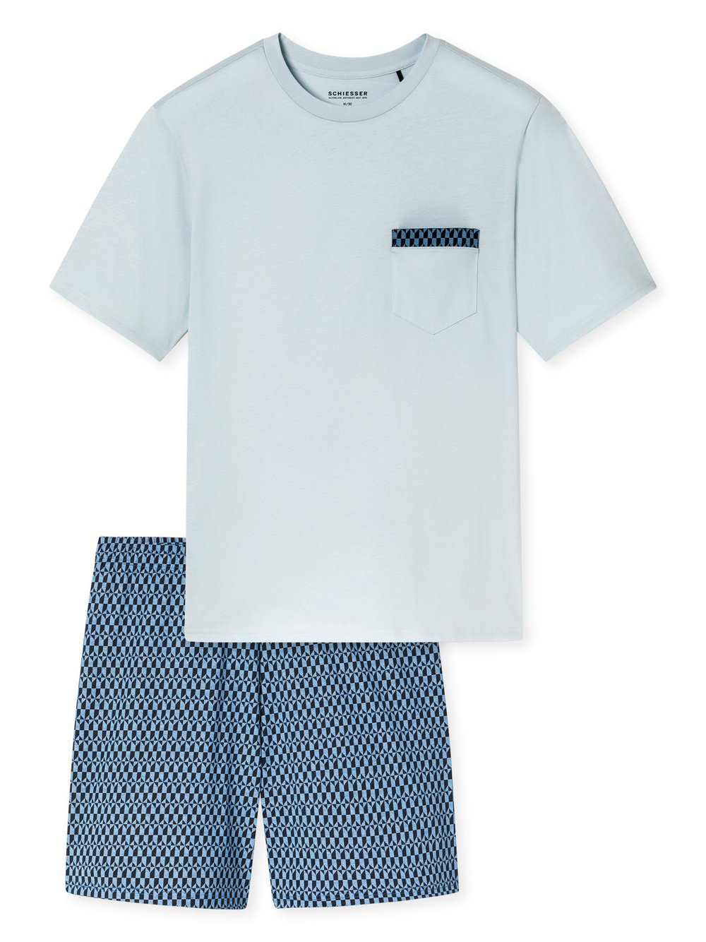 Schiesser Pyjama Herren hellblau, 54 Image