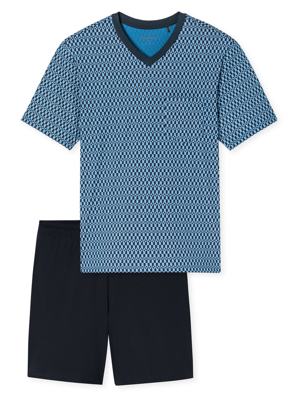 Schiesser Pyjama Herren blau, 50 Image