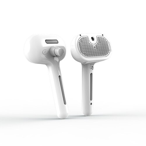 Multifunktionale Katzendampfbürste – wiederaufladbares USB-Pflegegerät für Haustiere zum Entfernen von Fell und zur Reinigung, Edelstahlborsten, wasseraktiviert, Hundemassagegerät, die beste Image