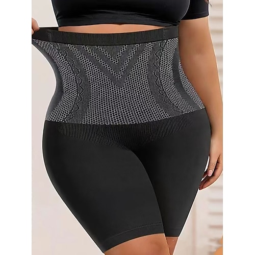 Damen Formende Unterwäsche Schwitzgürtel Mode Einfach Einfarbig Elastischer Bund Täglich Heim Urlaub Schwarz Braun Khaki Sommer Frühling Herbst Normale Passform Image