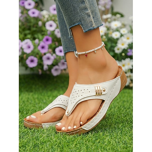 Blaue Keilsandalen für Damen – offene Zehenpartie, Schnalle, lässiger Komfort, ideal für Sommerreisen, Spaziergänge, Urlaub und Alltag Image