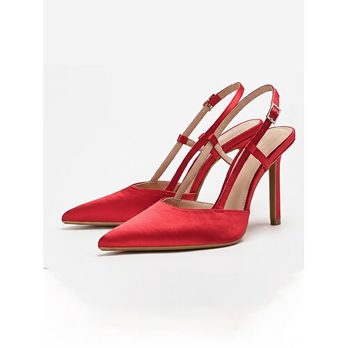 Grüne, spitze Slingback-Pumps für Damen, elegante High Heels für Hochzeitsgäste bei Trauungen im Freien Image