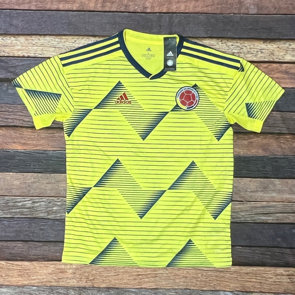 Adidas Shirts | Colombia Soccer Fifa Adidas Climalite New Futbol Soccer Mens Jersey | Color: Yellow | Size: L