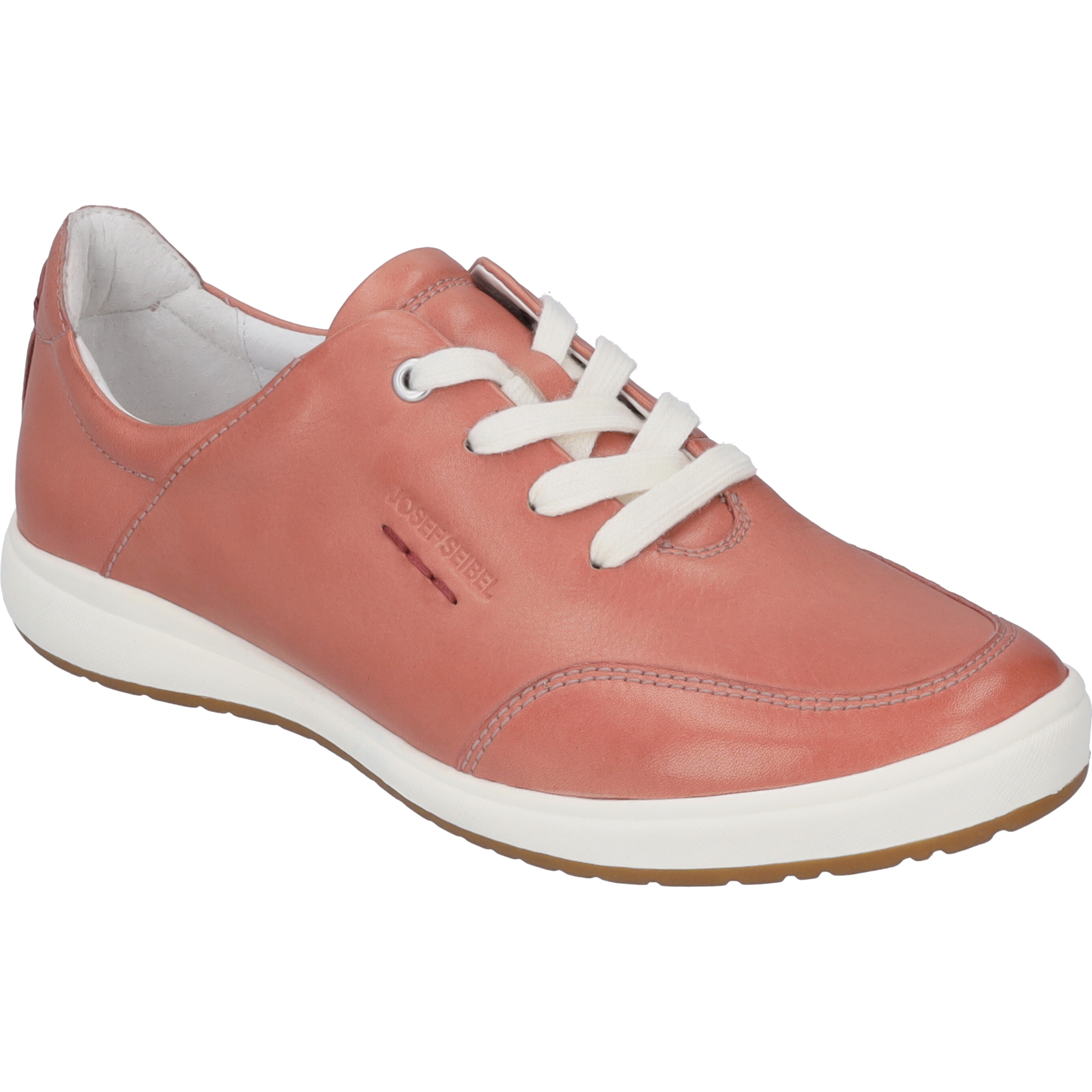 Sneaker JOSEF SEIBEL "Caren 41, lachs", Damen, Gr. 41, orange (lachs), Obermaterial: 100% Rindsleder Leather cow., Schuhe Sneaker