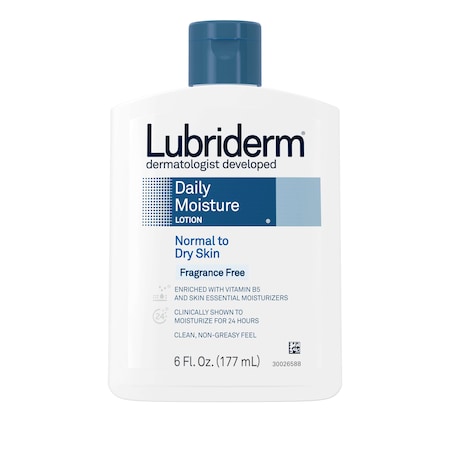 LUBRIDERM 5148826 Daily Moisture Fragrance Free 6 fl. oz., PK12