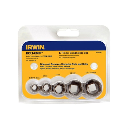 HANSON 394002 5 Piece BOLT-GRIP Bolt Extractor Expansion Set