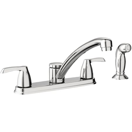 MOEN 87046/CA87681 Moen Adler 87046 Kitchen Faucet, 2-Faucet Handle, 6-1/2 in H