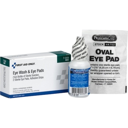 FIRST AID ONLY FAO7009 Eye Wash 5-Piece Set, 1oz., White