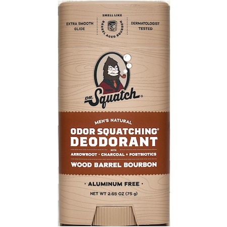 DR. SQUATCH RTLDEOWBB-02C24 Wood Barrel Bourbon Deodorant 2.65 oz 1 pk - DR. SQUATCH