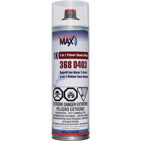 SPRAYMAX 3680403 3 IN 1 PRIMER SHADE WHITE, Can - SPRAYMAX