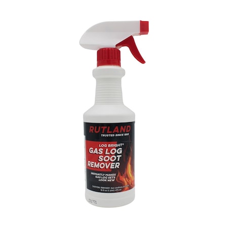 RUTLAND 570-6 Log Bright Gas Log Soot Remover 16 fl oz Spray Bottle