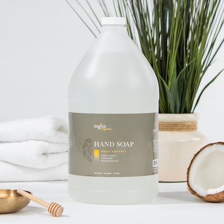 ZOGICS OHSHC128-Single Organics Hand Soap, Honey Coconut, 1 gallon