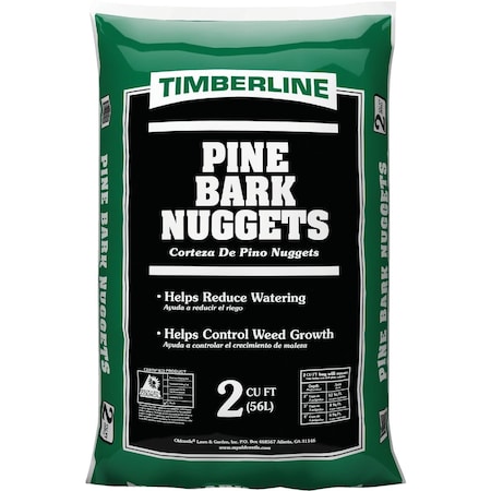 TIMBERLINE 52055472 2 Cu. ' Medium Pine Decorative Bark Mulch Nuggets
