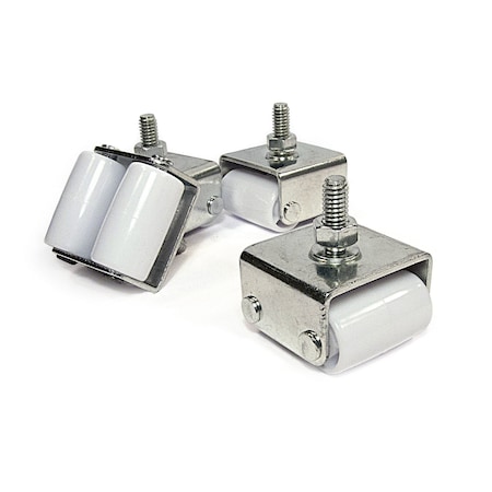RICHELIEU F22817 Appliance Casters, Fixed, with Threaded Stem, Zinc, White