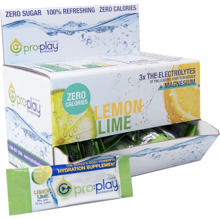 HYDRATION HEALTH PRODUCTS 31130 Pro:play Hydration Powder, Lemon Lime, PK50