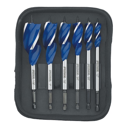 IRWIN IWAX236PC Irwin Speedbor Carbon Steel Spade Bit Set Quick-Change Hex