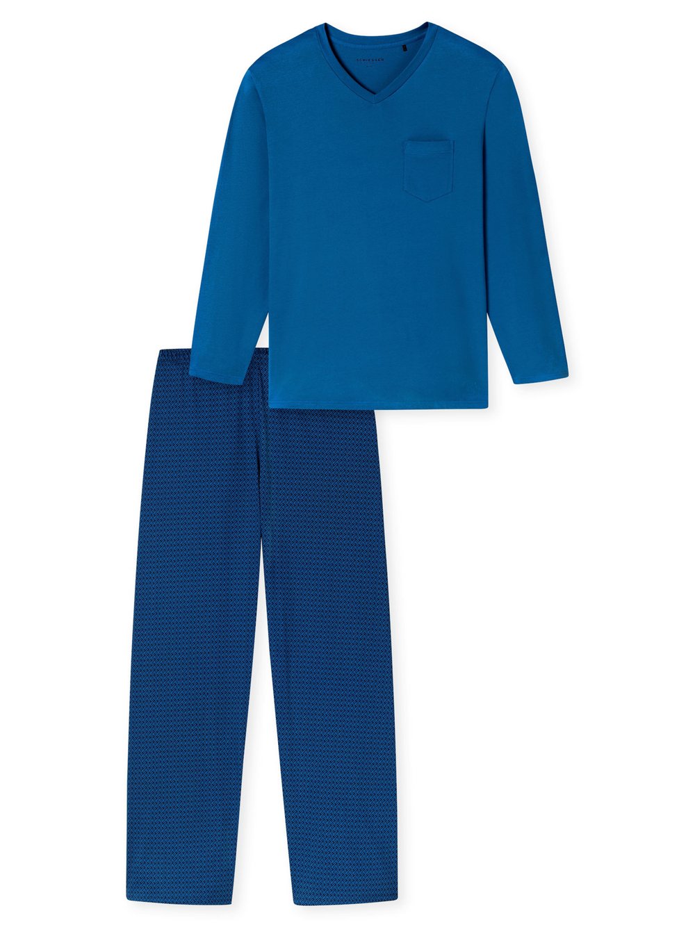 Schiesser Pyjama Herren blau, 50 Image