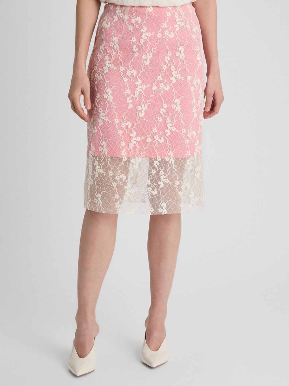 Guido Maria Kretschmer Mesh-Midirock Damen rosa, 34