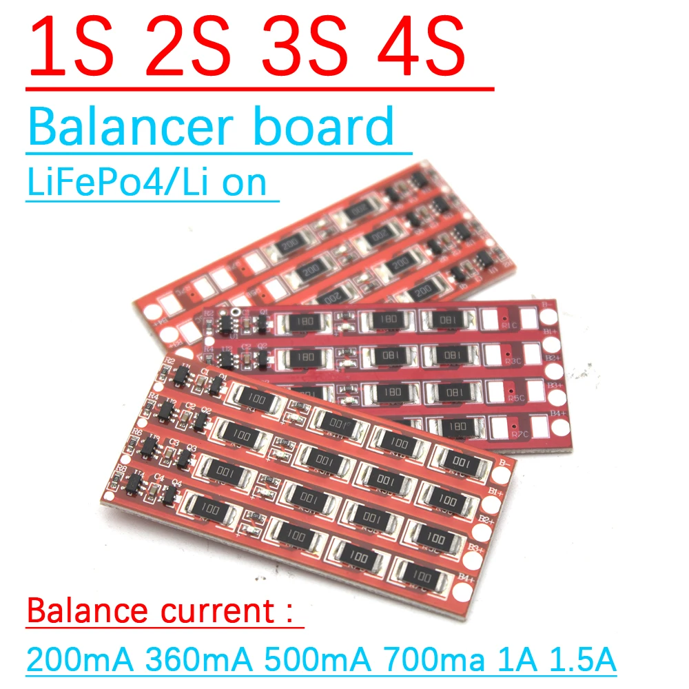 500mA 1A 1,5A Balance Board 1S 2S 3S 4S LiFePo4 Li-Ion Lithium Batterie Laden BMS Schutz Balancer Begrenzung 6S 7S 8S Image
