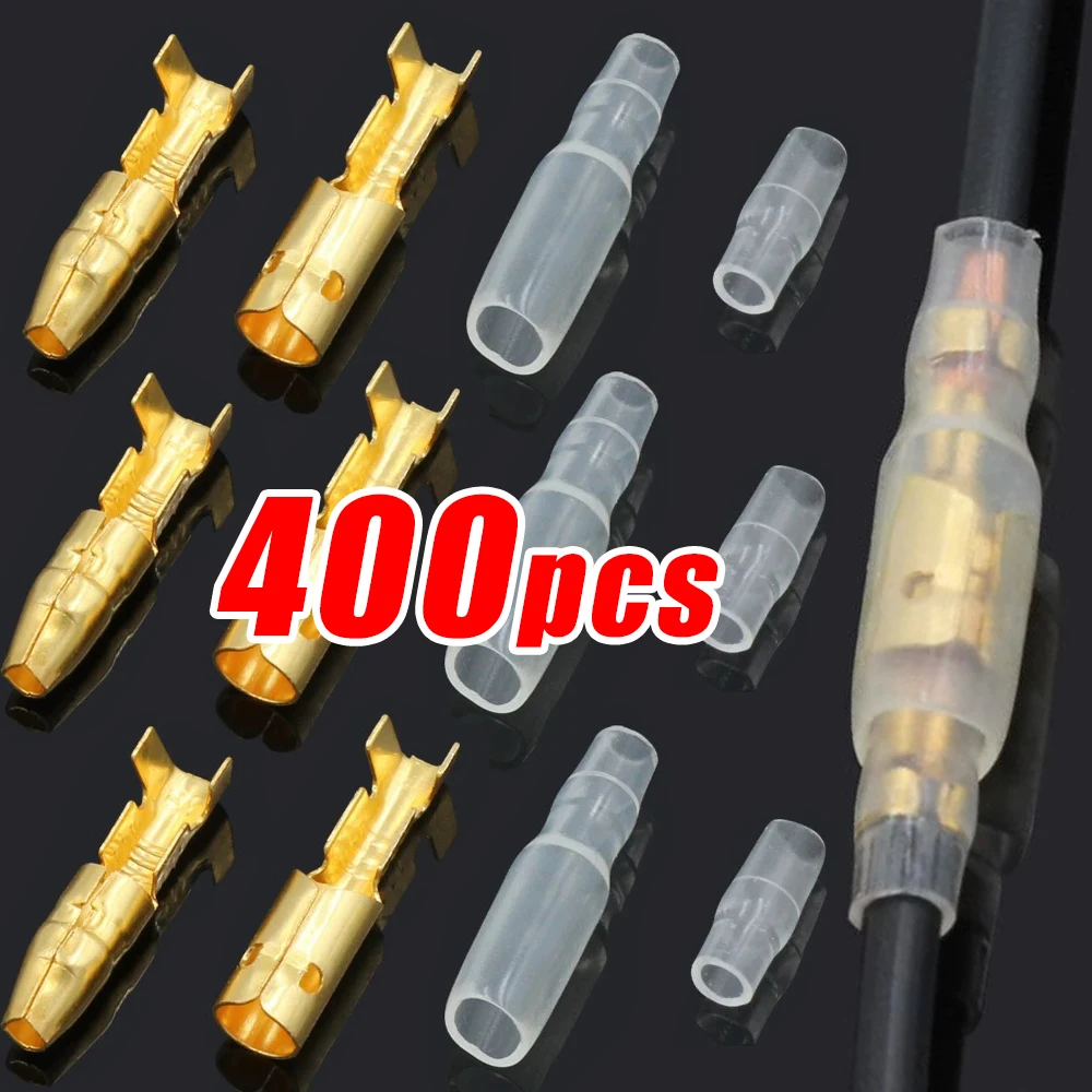 4.0 Bullet Quick Wire Connectors Kit mit isolierten Hülsen, Kupfer, männlich und weiblich, Crimp-Anschlusssätze für elektrische Drähte Image