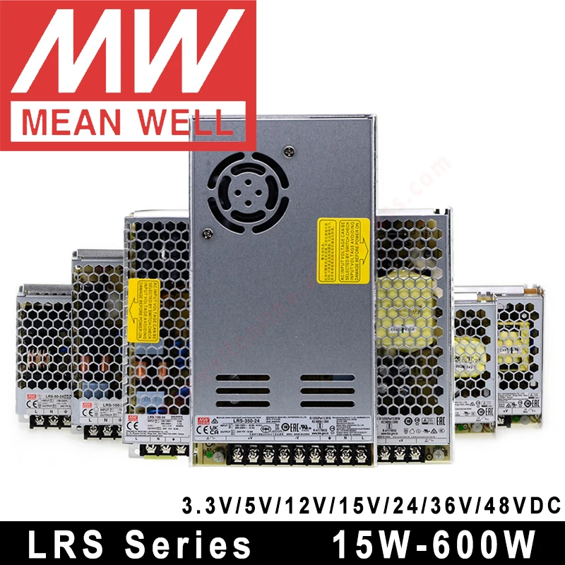 Mean Well AC zu DC SMPS Meanwell 5V 12V 15V 24V 36V 48V LRS-50/75/100/150/200/350/450/600 LED-Schaltnetzteil Image