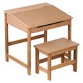 Premier Housewares Neutral Childrens Table And Chair Set Hinge Lid Childrens Desk And Chair Set MDF Kids Desk And Chair Set Childs Desk