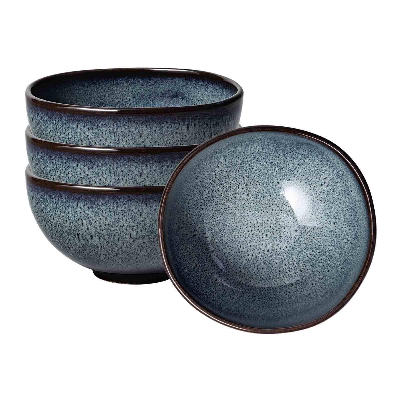 Schale "Suppenbol Lave 280 ml 4er Set grau", grau, L:12,8cm, LIKE. BY VILLEROY & BOCH, Schüsseln, Schale