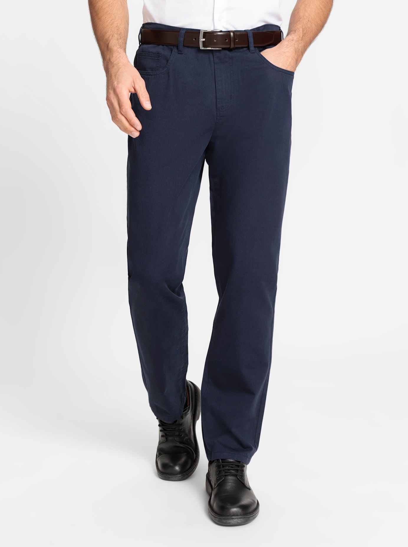 Webhose MARCO DONATI, Herren, Gr. 54, Normalgrößen, blau (marine), 100% Baumwolle, unifarben, Hosen