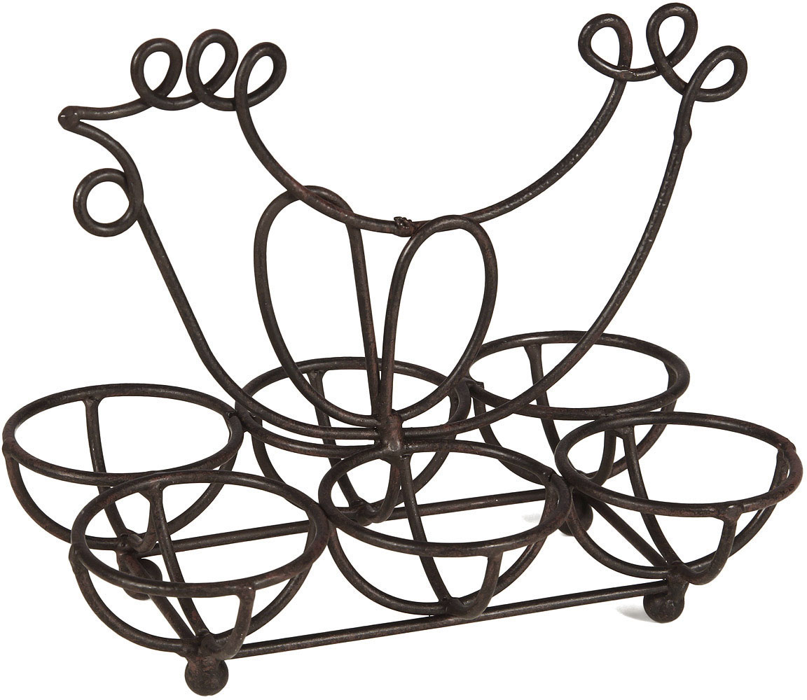 Dose AMBIENTE HAUS "Eihalterung aus Eisen in Antikbraun", braun, B:18cm H:17cm T:12cm, Eisen, Aufbewahrungsboxen, Vorratsdose