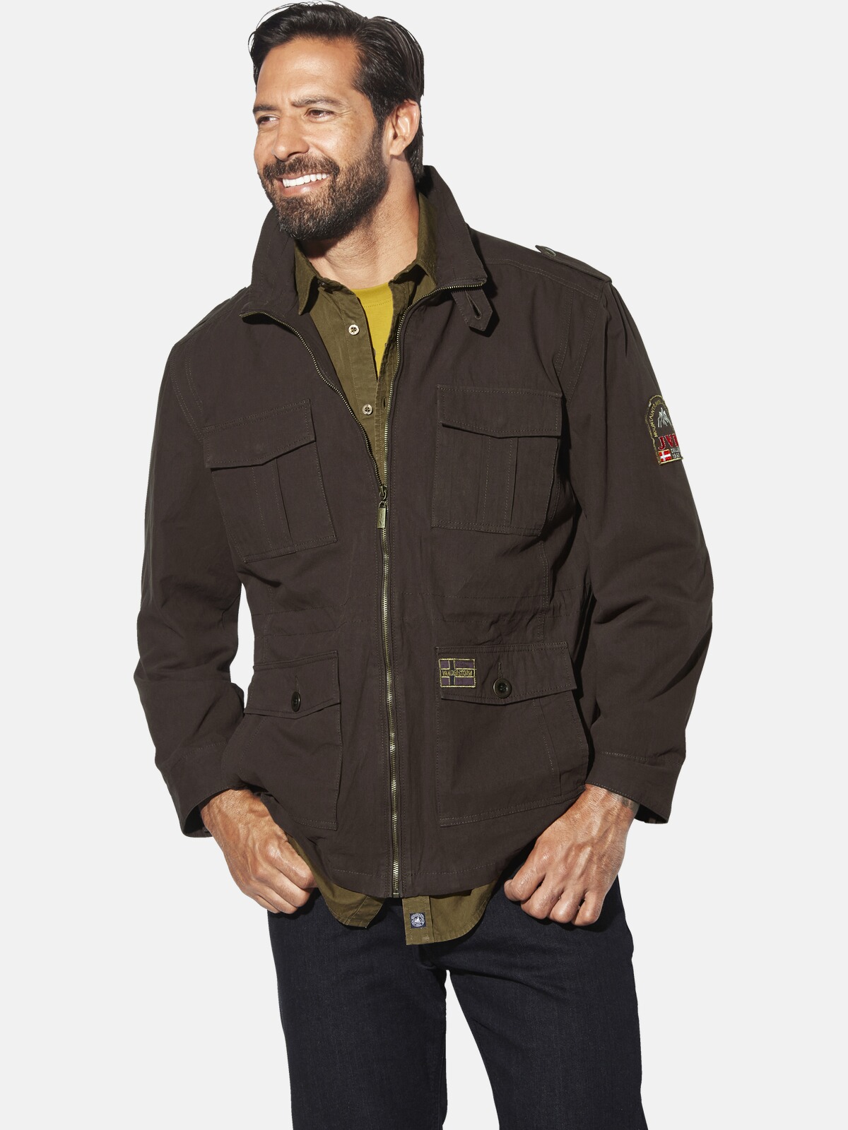 Fieldjacket JAN VANDERSTORM "Fieldjacket BROR", Herren, Gr. 54, braun, Obermaterial: 100% Baumwolle CO., comfort fit, Jacken, in modischer Used-Optik