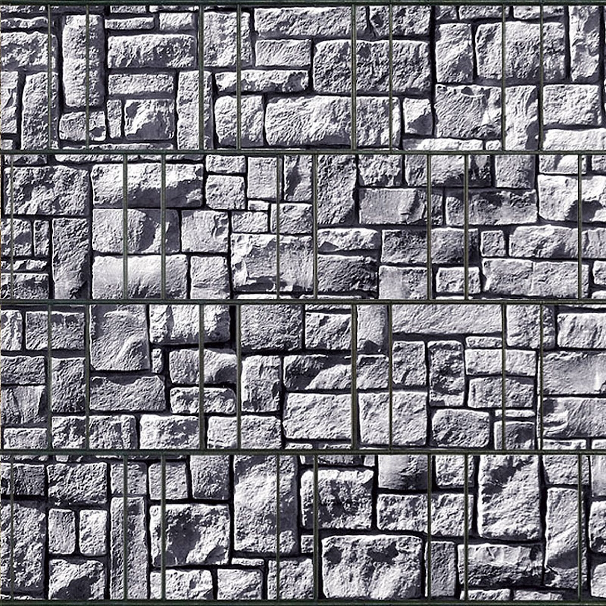 zaun|zu® Sichtschutz Steinlabyrinth bedruckter Sichtschutz 2,5m x 2,0m Image