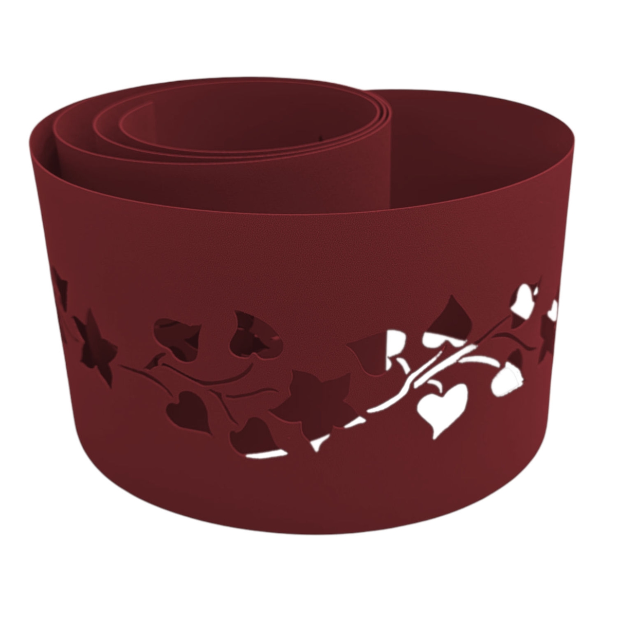 zaun|zu® Sichtschutz zaun|zu PREMIUM Dekor Floral #2 Sichtschutz Bordeauxrot 2,55m Image