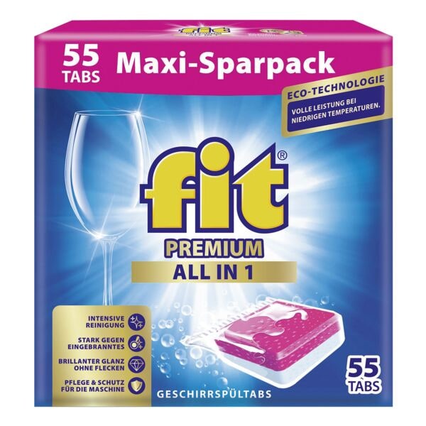 fit Geschirrspül-Tabs »Premium All in 1« 55 Stück Image