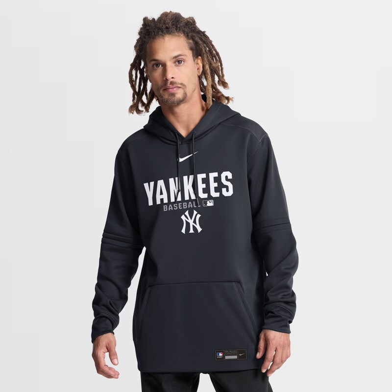 New York Yankees Nike Authentic Therma Fleece Pullover Hoodie – Herren Image