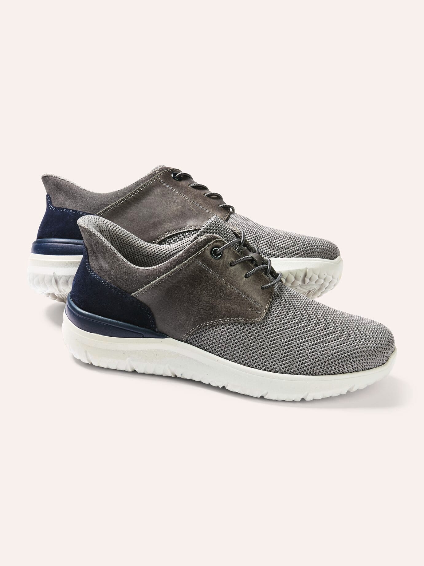 Walbusch Herren Ultraleicht Derby-Schuh Mühelos Grau noch offen: Muster