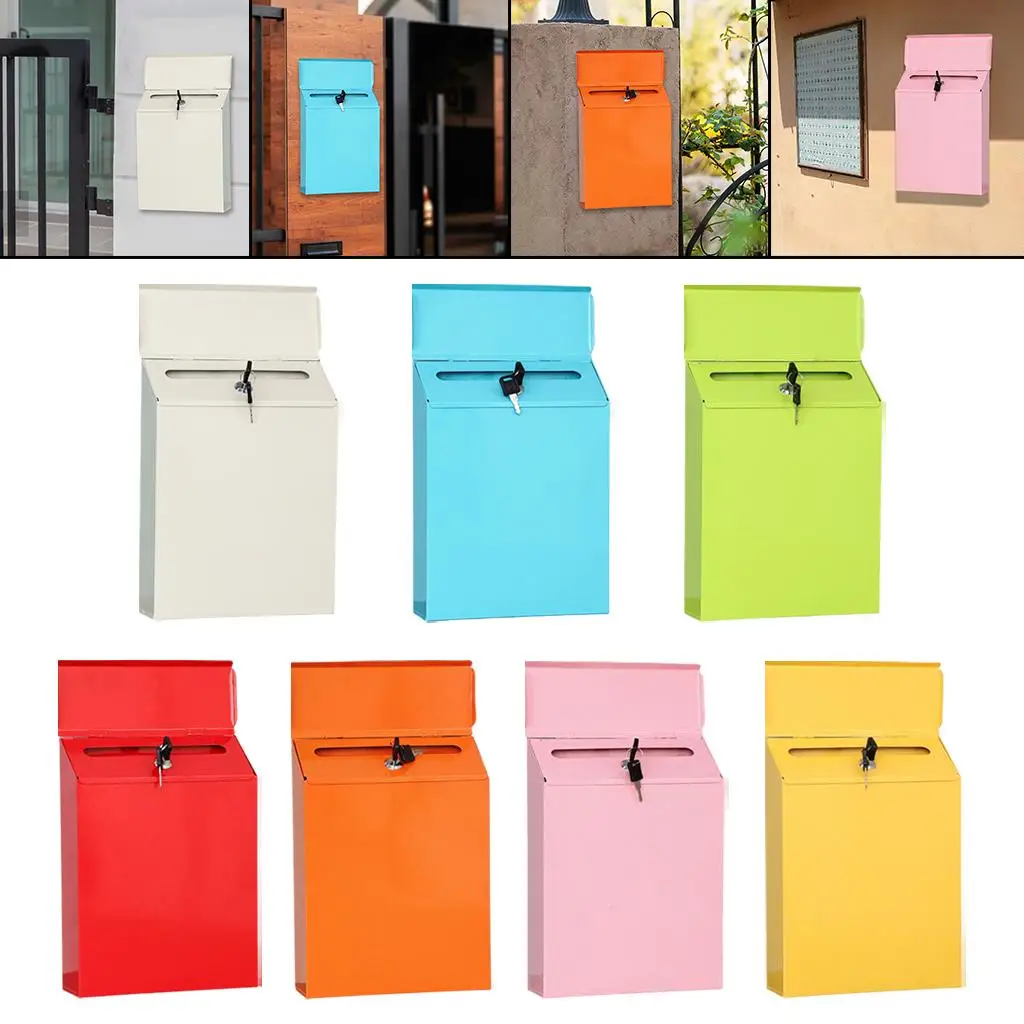Briefkasten aus Eisen, Schlüsselhalter, Postfach für Haustür, Haus, Büro, Zuhause