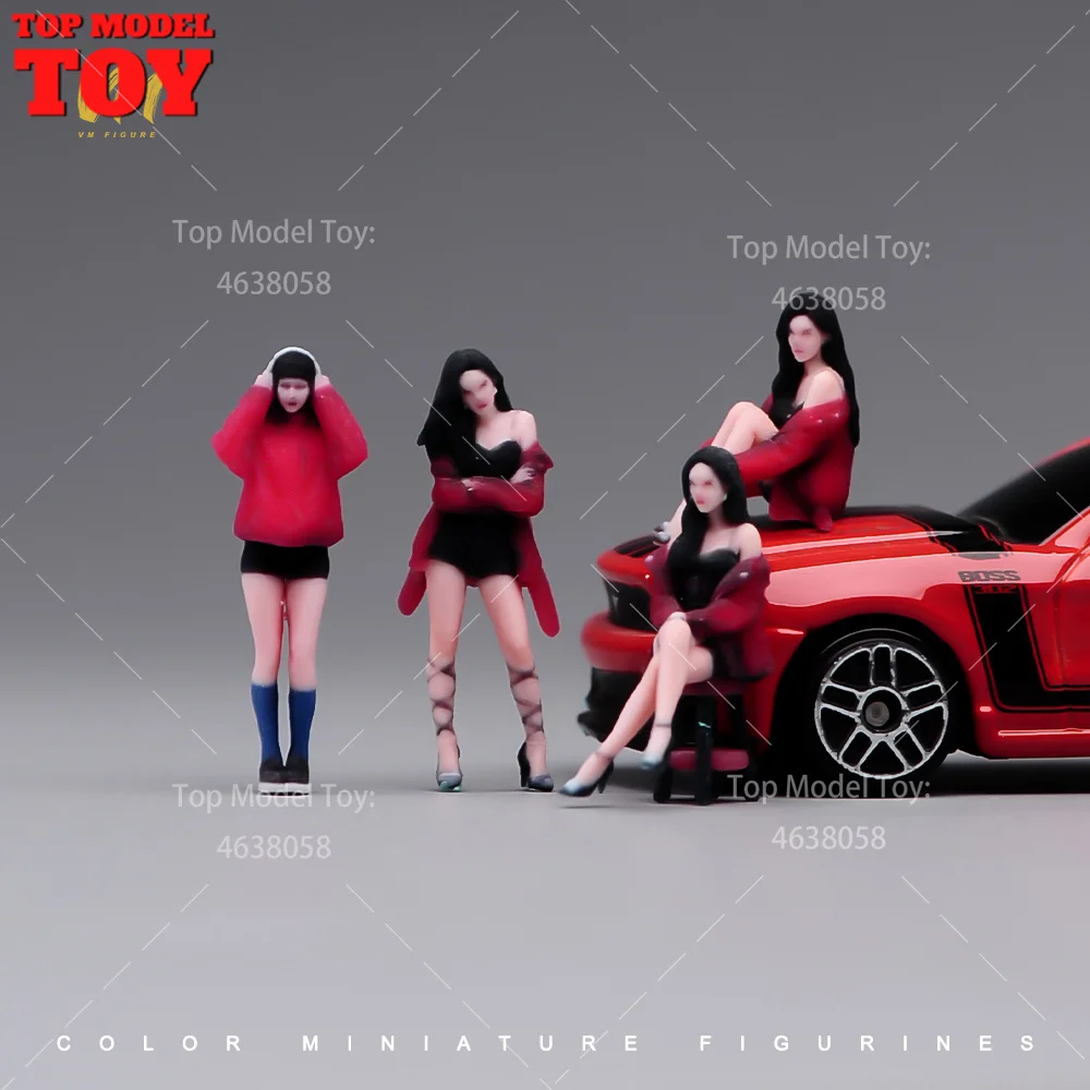 1/64 1/43 1/24 1/18 Skala Sexy Nette Schönheit Stehend Sitzende Mädchen 3D Druck Weibliche Szene Requisiten Figuren Modell Für Autos Fahrzeuge Spielzeug Image