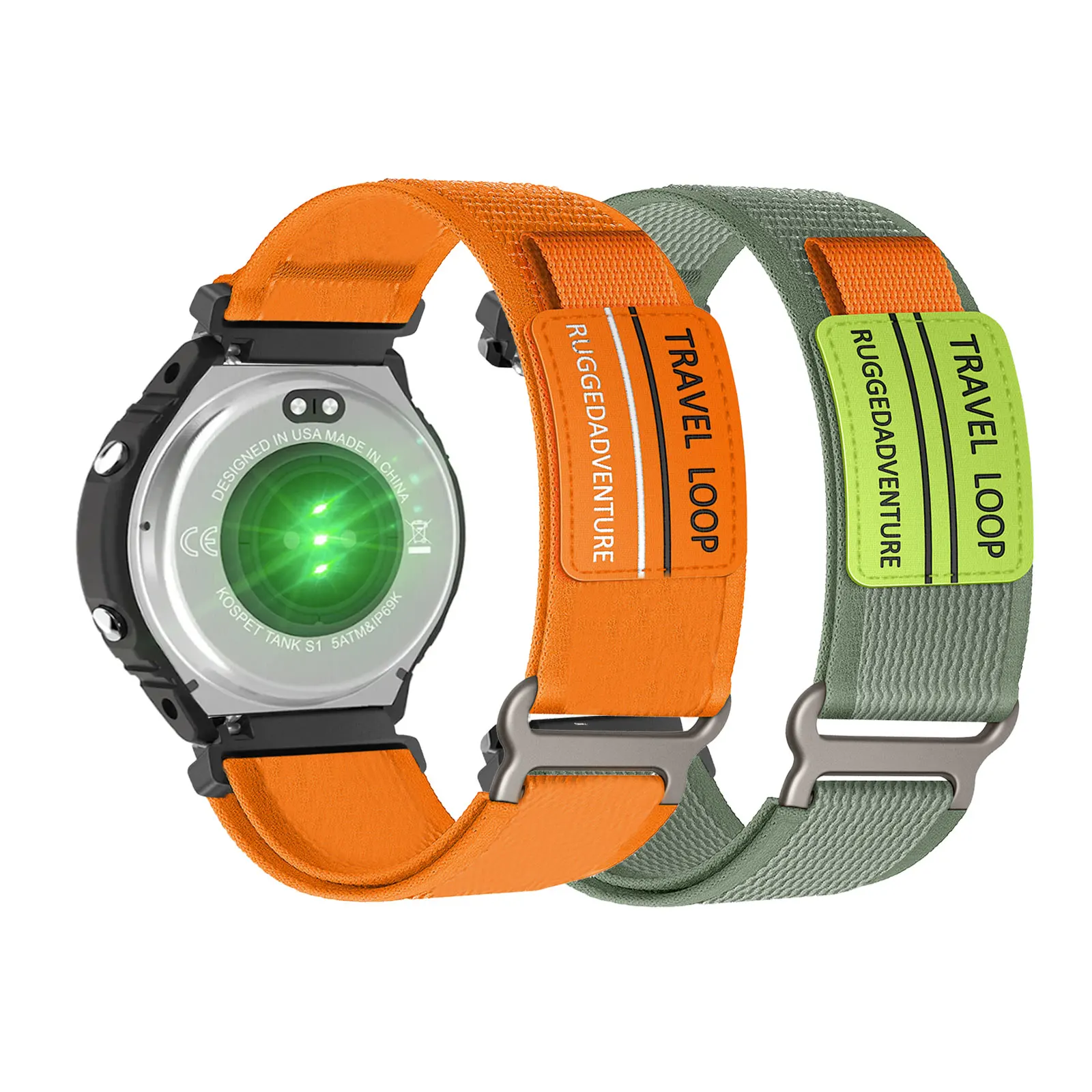 2 Stück Nylon-Klettverschlussbänder für Kospet Tank S1/S2/M1/M1 Pro/Amaztim C20 Armband Image