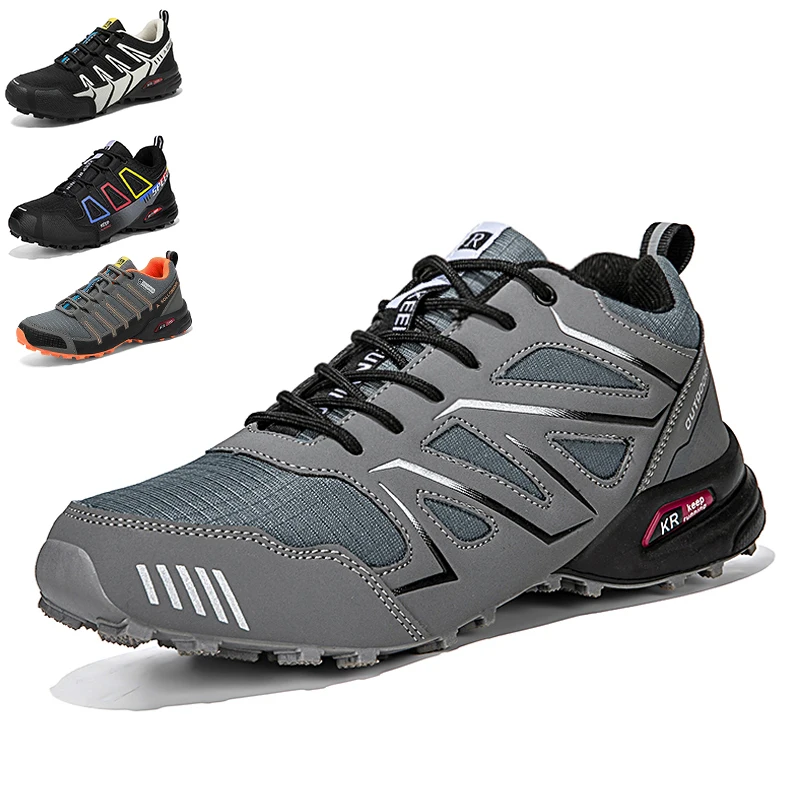 Herren-Wanderschuhe, All-Terrain-Outdoor-Sportschuhe, atmungsaktives Mesh, rutschfest, verschleißfest, Wanderschuhe, Outdoor-Radschuhe