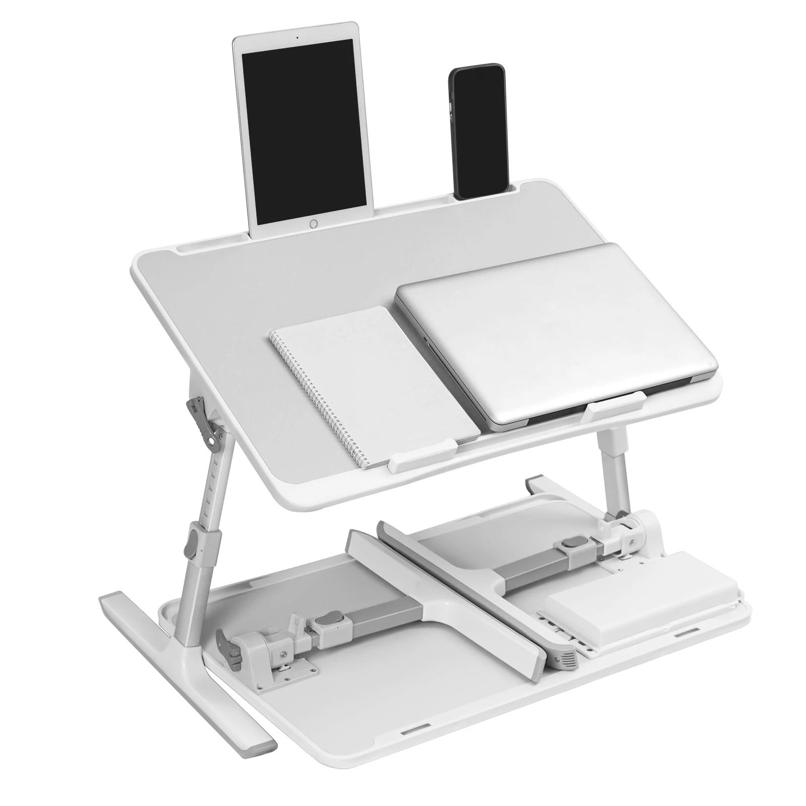 Klappbarer Laptop-Betttisch, höhen- und winkelverstellbarer Laptop-Betttisch, Laptop-Tisch für Bett/Sofa/Sofa, Stuhl/Boden, Laptop Image