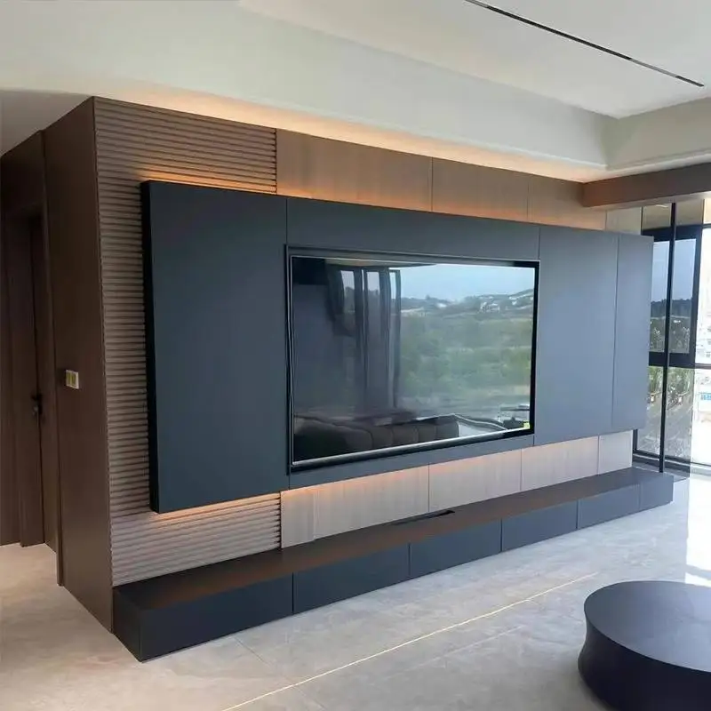 Eck-TV-Schrank, Minimalistisches Modernes Dekorationszubehör, TV-Ständer für Zuhause und Apartments, Szafka Pod Telewizor, Zimmermöbel Image