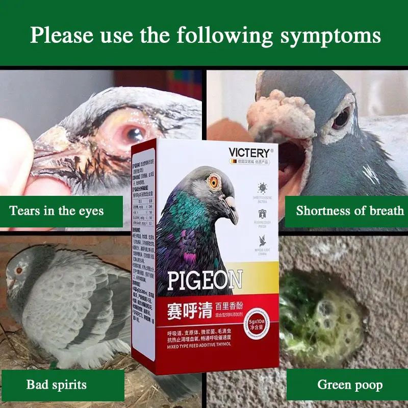 Tauben-Atemhalterungsunterstützung Verteidigung gegen Trichomonas, Mycoplasma, Chlamydia für die Atemschutzung der Tauben Image