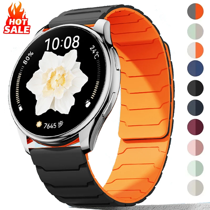 22mm Magnetisches Silikonarmband für Huawei Watch GT5 GT4 3 46mm für Amazfit Balance 20mm Armband für Huawei Watch GT2 42mm/GT3 42mm Image
